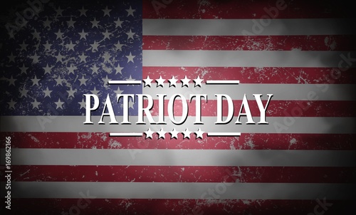 Cuadros en Lienzo Patriot Day of USA background on american flag