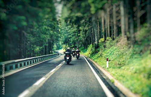Group of bikers on the highway Fototapeta