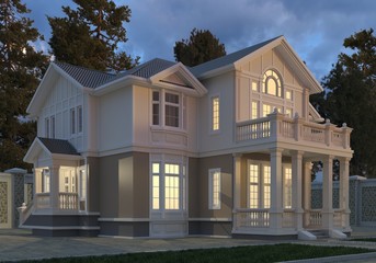 House 3d Illustration.