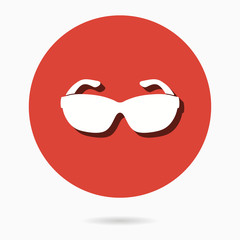 Sticker - Glasses - vector icon.