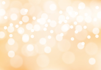 Abstract soft orange bokeh light background vector illustration.