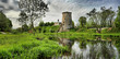 Fortress tower over the river in Pskov
