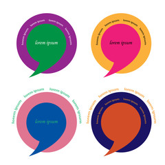 Canvas Print - set of retro style speech bubbles
