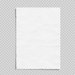 Empty white paper sheet crumpled