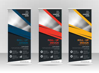 Roll up banner stand template design