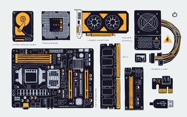 computer accessories parts for cryptomining farm,