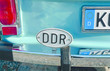 DDR-shield on the bumper of an old car