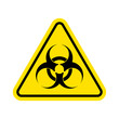 Warning sign of virus. Biohazard icon. Biohazard symbol. isolated on white background. Vector illustration.