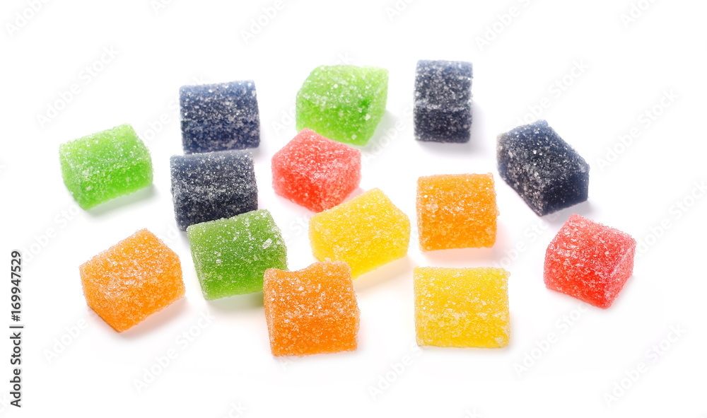 Jelly sugar candies isolated on white background Stock Photo | Adobe Stock