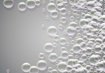 Sticker - Soap bubbles abstract background with rainbow colored airy foam