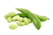 © MEELENA - Green soybeans isolated on white background.