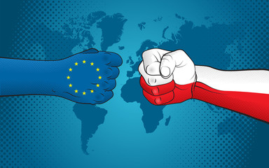 Wall Mural - EU versus Poland