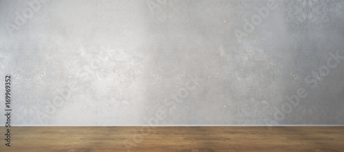 Room with blank concrete wall
