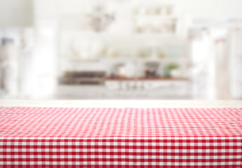 The checkered tablecloth isolated