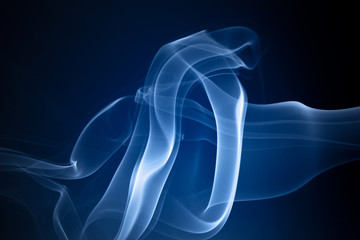 Abstract smoke on black background.