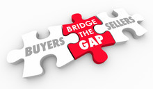 Bridge Gap Between Buyers Sellers Find Customers 3d Illustration