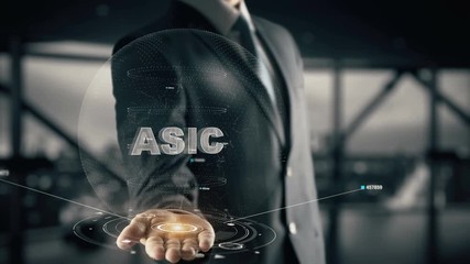 ASIC with hologram businessman concept