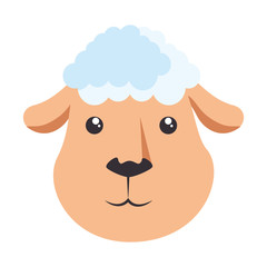 cute sheep character icon vector illustration design