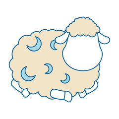 Wall Mural - cute sheep character icon vector illustration design