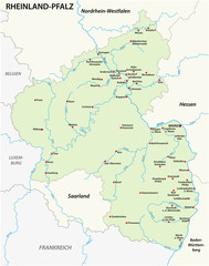  Mapa stanu Nadrenia-Palatynat mapa w języku niemieckim