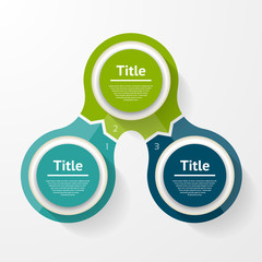 Wall Mural - Vector circle infographic. Template for diagram, graph, presentation and chart. Business concept with three options, parts, steps or processes. Abstract background.