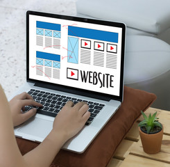 Poster - Web Design layout sketch drawing Software Media WWW and Graphic Layout Website development project