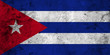 Flag of the Cuba close up