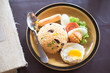 American style breakfast set fried rice with egg