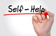 © MP Studio - Hand writing inscription Self Help with marker, concept