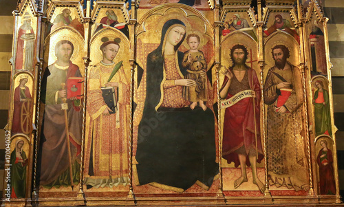 Plakat Siena Baptistery - Medieval Polyptich