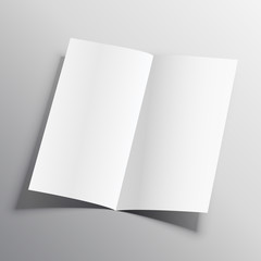 Wall Mural - bi-fold paper mockup vector design template