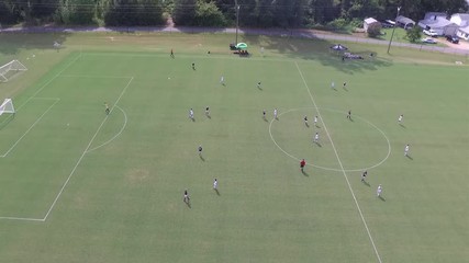 Wall Mural - Aerial View of Soccer Game