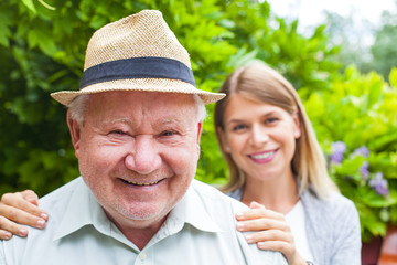 Canvas Print - Elderly care outdoor