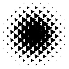 Poster - Halftone element with square or triangle instead of circles