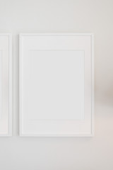 Set of 3 Blank Poster Frames in a Living Room