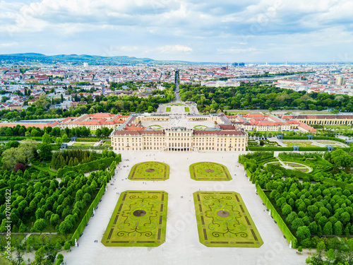 Plakat Schonbrunn Palace aerial, Vienna