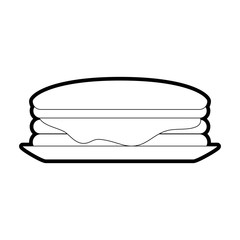 Sticker - Sandwich icon of  food lunch and snack theme Isolated design Vector illustration