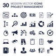 © NicoElNino - Set of 30 quality icons about project management business administration
