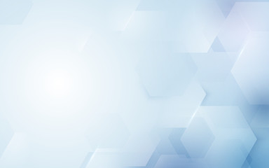 abstract repeating hexagonal shape on blue and white background