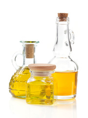 Canvas Print - food oil in bottle on white