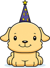 Poster - Cartoon Smiling Wizard Puppy