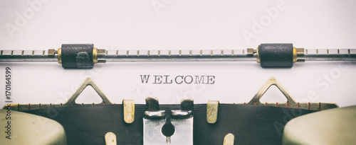 Fotografía Welcome on white sheet