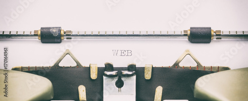 Cuadros en Lienzo Web word in capital letters on white sheet