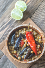 Wall Mural - Eggplant and chickpea curry