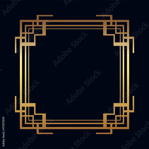 Photographie Vintage retro border and frame in Art Deco style