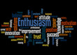 Enthusiasm, word cloud concept 3