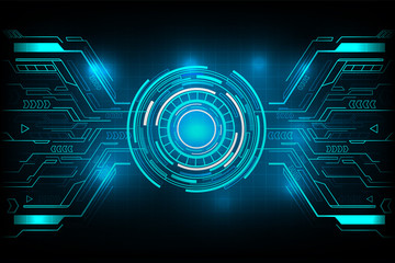 Circle futuristic technology vector design.