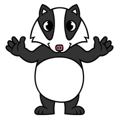 Wall Mural - Cartoon Badger Illustration