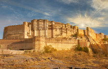 Mehrangarh Fort Located In Jodhpur, India.