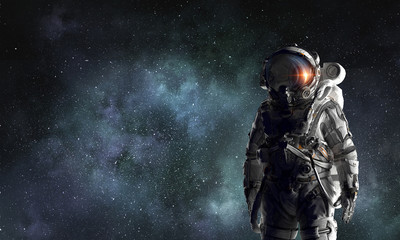 adventure of spaceman. mixed media